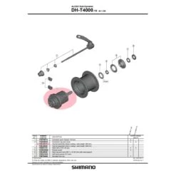 Dynamoeinheit Shimano DH-T4000 Schwarz