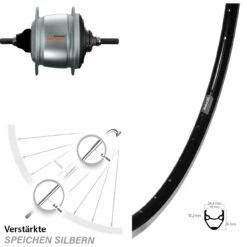 28 Zoll Hinterrad Shimano Nexus 8-Gang Ryde Andra 20