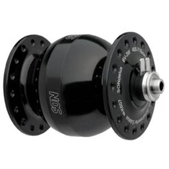 Son Delux Nabendynamo Wide Body Felgenbremse Hohlachse Schwarz Eloxiert