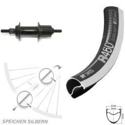 Dt-swiss Hinterrad 28 Zoll Rennrad DT Swiss R 460 Shimano 7-Fach 130 Mm