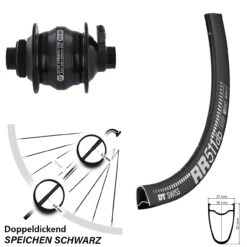 Dt-swiss 28 Zoll Vorderes Rad Mit Nabendynamo DT Swiss RR 511 DB Shutter Precision PL-8X Centerlock