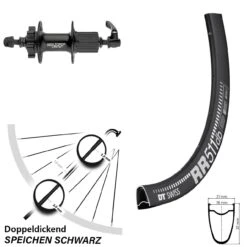 Dt-swiss 28 Zoll Hinterrad DT Swiss RR 511 Mit Shimano XT Nabe 6-Loch Schwarz
