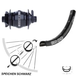 27,5 Zoll Boost MTB Vorderrad Exal BE 21 Nabendynamo Shutter PD-8X-110