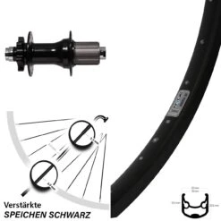 Hinterrad Schwarz 28 Zoll Ryde Andra 30 Disc Formula 6-Loch Boost