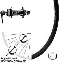 Ryde Andra 40 Disc-Vorderrad 26 Zoll Mit Shimano XT HB-M8000 Nabe