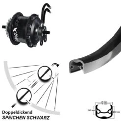 26 Zoll Ryde Andra 30 Hinterrad Rohloff TS Speedhub 500/14