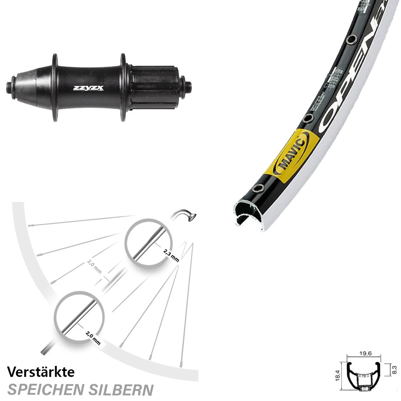 Mavic Open Pro SUP Hinterrad 28 Zoll Mit Formula OV-32 Nabe 3 Mavic Open Pro SUP Hinterrad 28 Zoll Mit Formula OV-32 Nabe