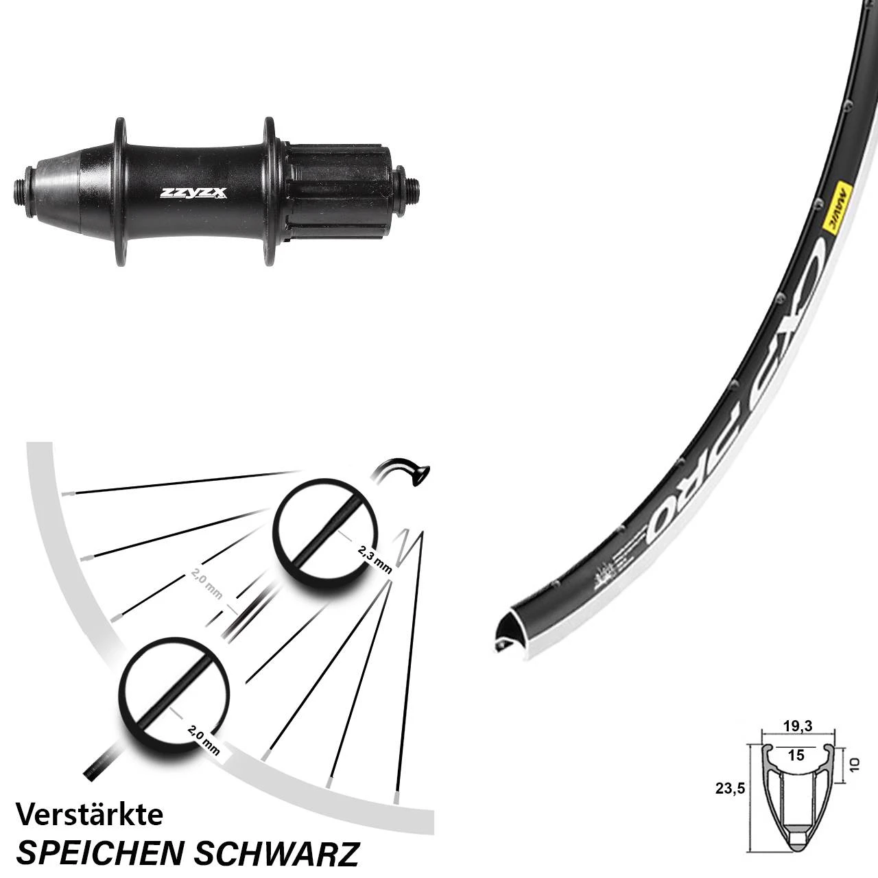 Mavic CXP Pro Hinterrad 28 Zoll Mit Formula OV-32 Nabe 3 Mavic CXP Pro Hinterrad 28 Zoll Mit Formula OV-32 Nabe