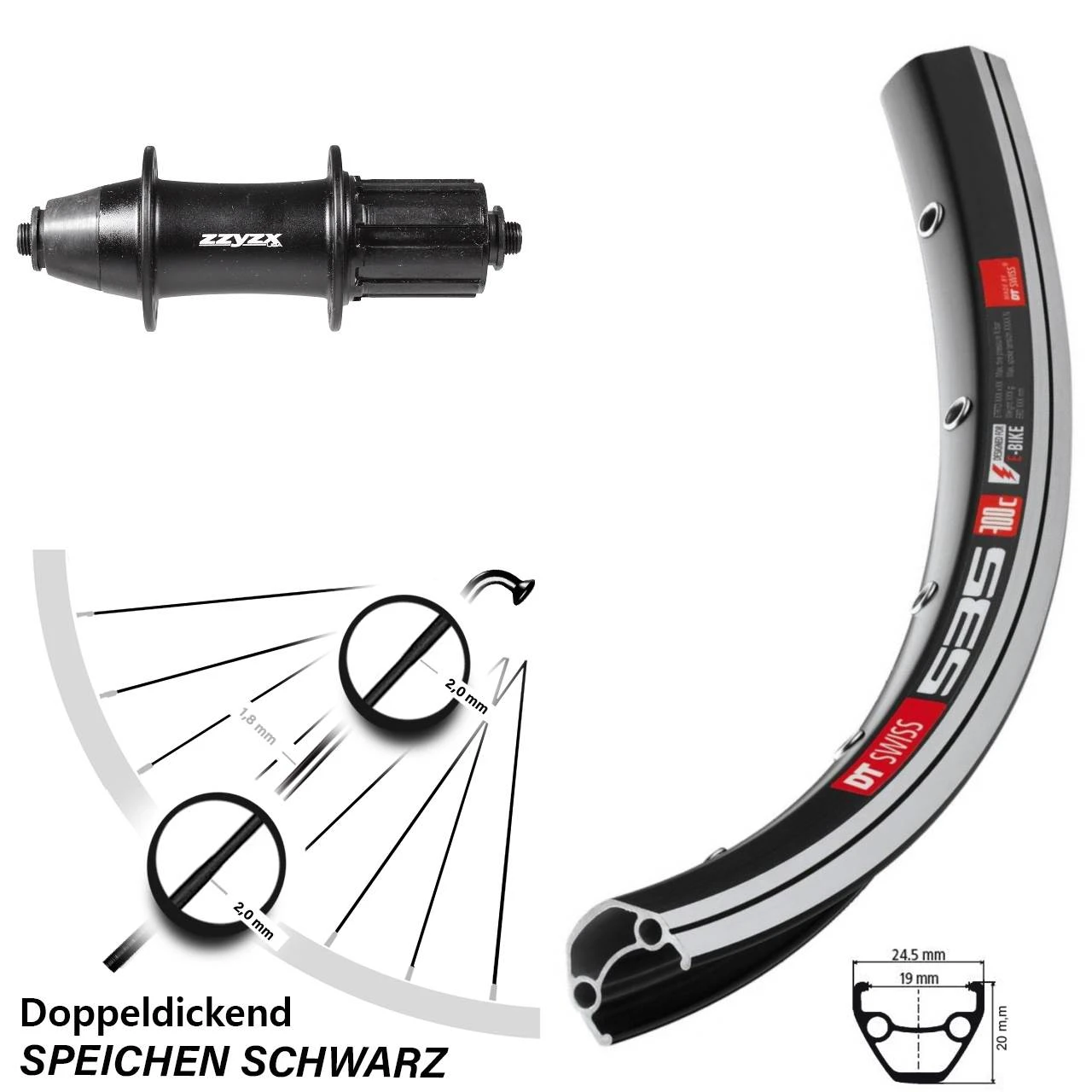 Dt-swiss 26 Zoll Hinterrad Formula OV-32 DT Swiss 535 3 Dt-swiss 26 Zoll Hinterrad Formula OV-32 DT Swiss 535