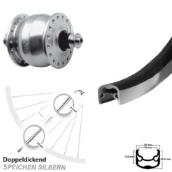 Vorderrad SONdelux 26 Zoll Ryde Andra 30 Schwarz