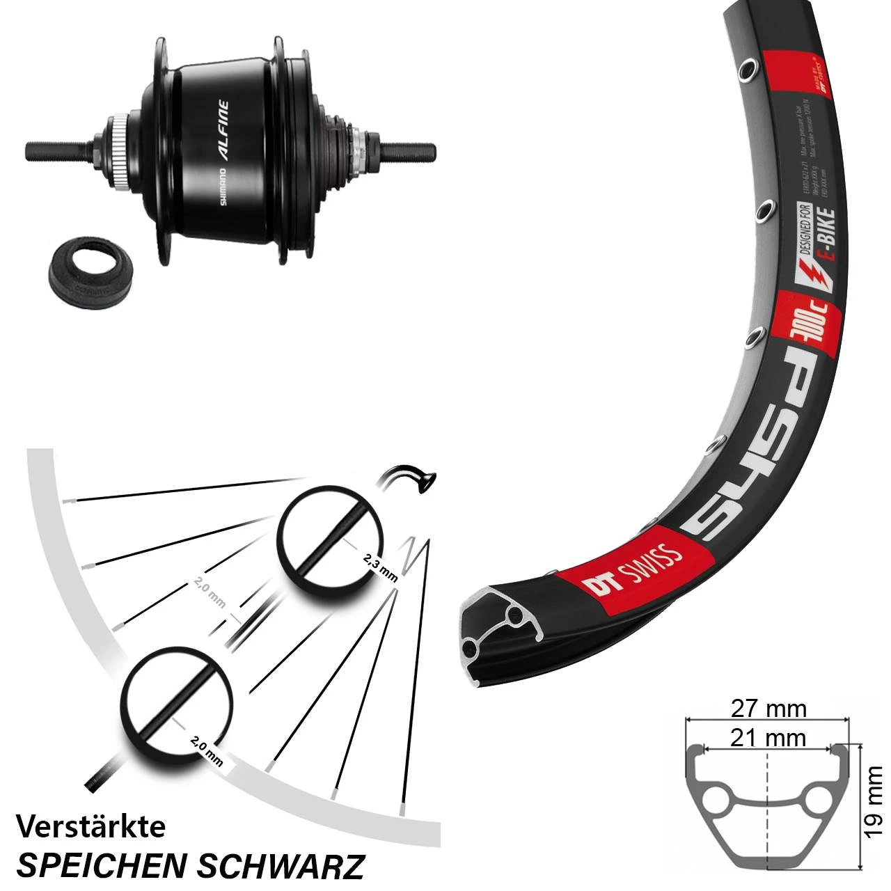 Dt-swiss Hinterrad 28 Zoll DT 545 Disc Shimano Alfine 8-Gang 3 Dt-swiss Hinterrad 28 Zoll DT 545 Disc Shimano Alfine 8-Gang
