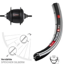 Dt-swiss 26 Zoll DT Swiss Hinterrad Shimano Nexus 8-Gang Premium