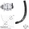 Dt-swiss Vorderrad Mit Nabendynamo Shutter Precision PL-8X-M DT Swiss H 522 27,5 Zoll Centerlock