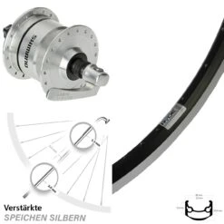 26 Zoll Ryde Andra 35 Vorderrad Mit DH-3N72 Shimano Nabendynamo