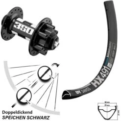 Dt-swiss 27,5 Zoll Vorderrad DT Swiss 350 HX 491 6-Loch