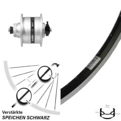 27,5 Zoll Shimano DH-3D35 Nabendynamo Ryde Andra 35