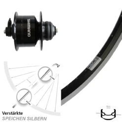27,5 Zoll Vorderrad Ryde Andra 35 Shimano Nabendynamo Deore DH-3D72