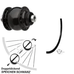 Vorderes Gravel Rad Mit Nabendynamo Son 28 Centerlock Für Steckachse