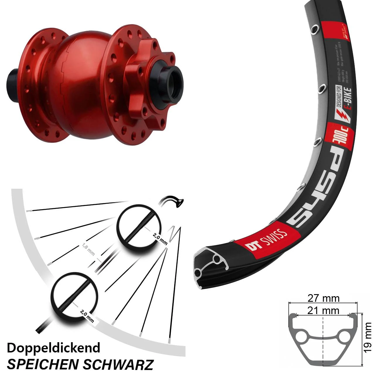 Dt-swiss Vorderrad 26 Zoll DT Swiss 545 Disc Son 28-15 Boost Nabendynamo 3 Dt-swiss Vorderrad 26 Zoll DT Swiss 545 Disc Son 28-15 Boost Nabendynamo