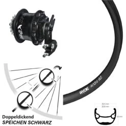 Rohloff Hinterrad 28 Zoll Speedhub CC DB OEM2 Schwarz Ryde Andra 321