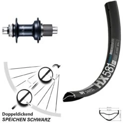 Dt-swiss DT Swiss HX 581 Boost-Hinterrad 27,5 Zoll Shimano SLX
