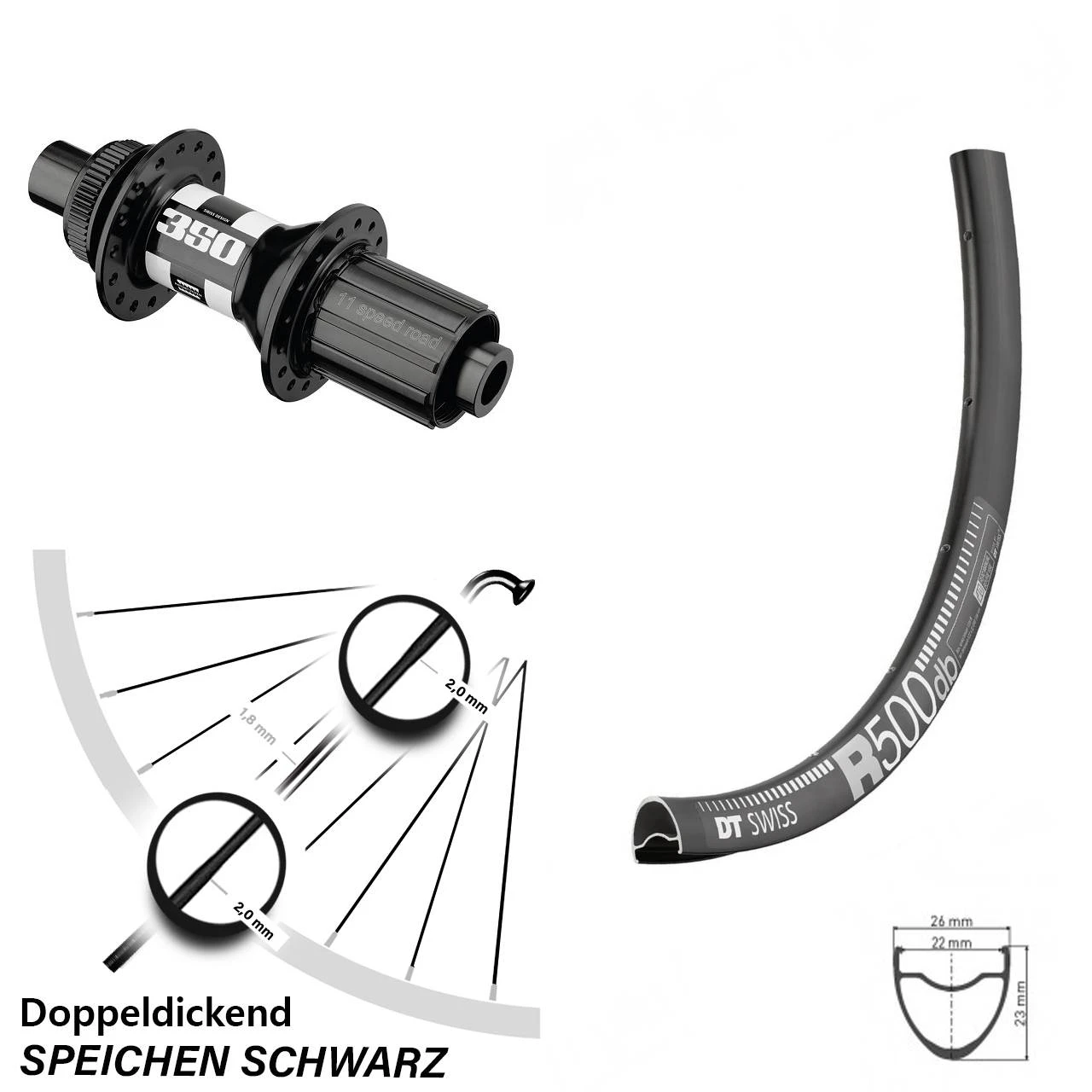 Dt-swiss 27,5 Zoll Hinterrad DT Swiss 350 Und R 500 Gravel 3 Dt-swiss 27,5 Zoll Hinterrad DT Swiss 350 Und R 500 Gravel
