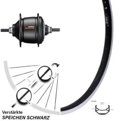Ryde Andra 40 Shimano Nexus 8-Gang 20 Zoll Hinterrad Schwarz