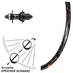 26 Zoll Hinterrad Shimano FH-MT500 Microspline Mit Felge DRC Disc 28mm