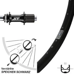 Hinterrad 28 Zoll Ryde Andra 30 Disc Shimano FH-M8010-B XT Boost