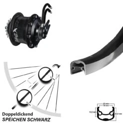 Hinterrad Mit Rohloff Speedhub CC OEM2 26 Zoll Ryde Andra 30 Schwarz