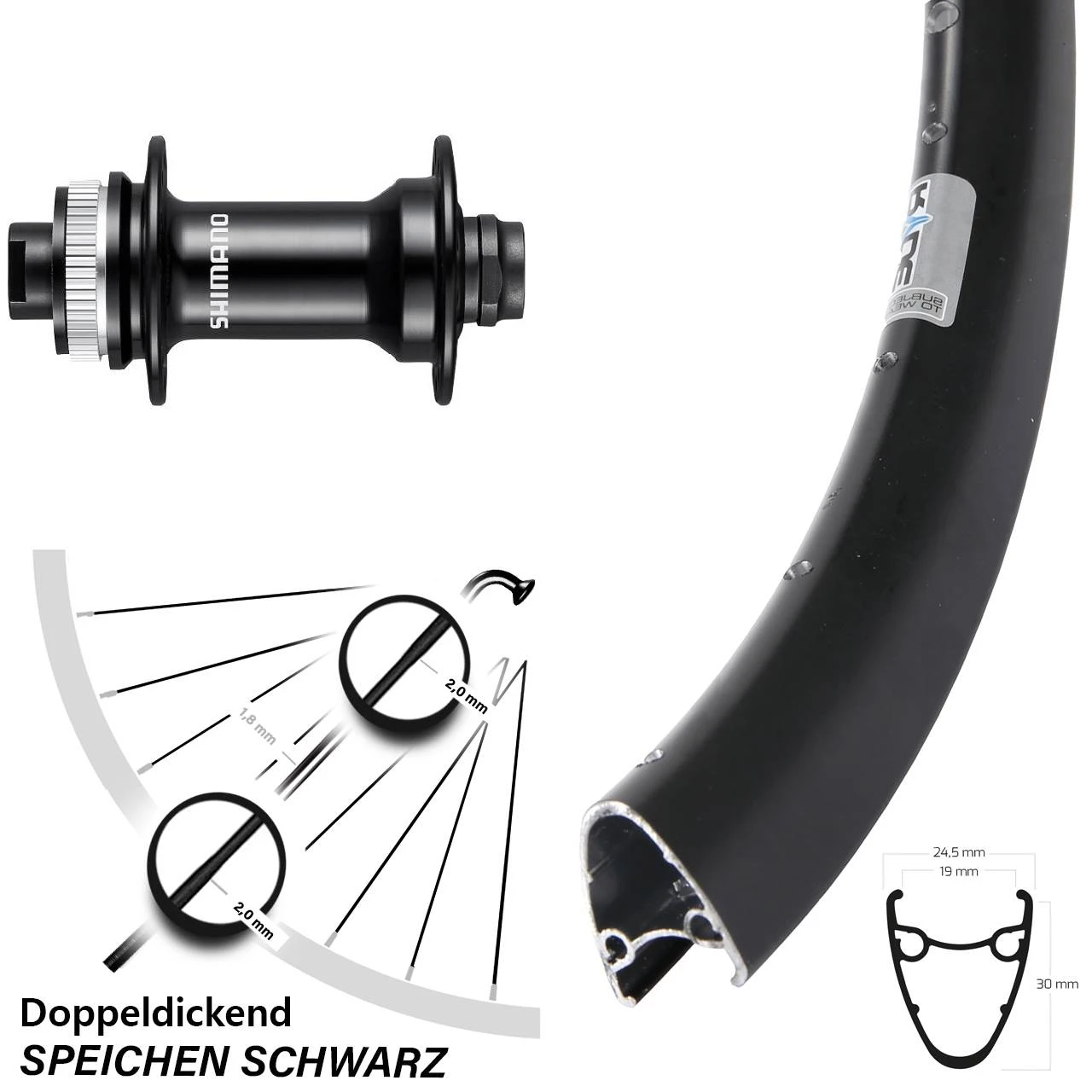 28 Zoll Vorderrad Shimano HB-RS470 Ryde Dutch 19 Centerlock 3 28 Zoll Vorderrad Shimano HB-RS470 Ryde Dutch 19 Centerlock