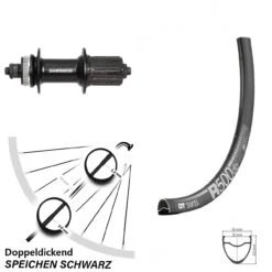 Dt-swiss Shimano FH-UR600 Hinterrad DT Swiss R 500 Gravel 27,5 Zoll Für Scheibenbremse