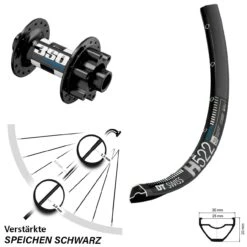 Dt-swiss DT Swiss H 522 Vorderrad 29 Zoll Mit Hybrid Nabe