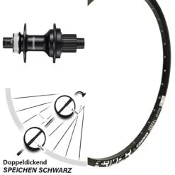 26 Zoll Hinterrad Mach 1 Magma Mit Shimano FH-MT510 Nabe Microspline