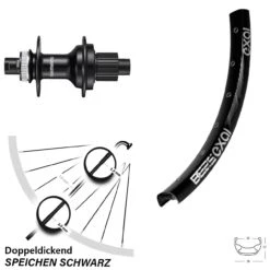 Hinterrad 27,5 Zoll Exal BE 25 Shimano FH-MT510 Microspline