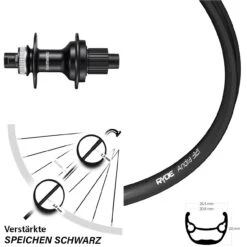 27,5 Zoll Hinterrad Ryde Andra 321 Mit Shimano FH-MT510 Nabe