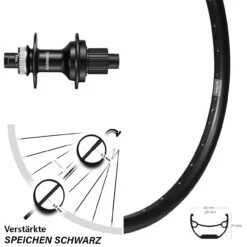 Hinterrad 29 Zoll Ryde Andra 29 DiscMicrospline Shimano FH-MT510