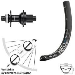 Dt-swiss DT Swiss H 552 Hinterrad 29 Zoll Shimano FH-MT510 Microspline