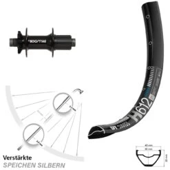 Dt-swiss Hinterrad 27,5+ Zoll DT Swiss H 612 Boost 6-Loch