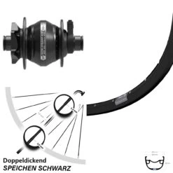 27,5 Zoll Vorderrad Mit Nabendynamo Ryde Rival 23 Shutter Precision PD-7