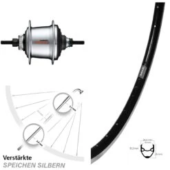 Hinterrad 28 Zoll Mit Shimano Nexus 7-Gang Centerlock Nabenschaltung Ryde Andra 20