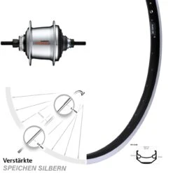 Hinterrad 26 Zoll Ryde Andra 40 Shimano Nexus 7-Gang Centerlock