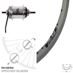 26 Zoll Hinterrad Ryde Zac19 Sturmey Archer 3-Gang