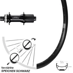 Hinterrad 29 Zoll Ryde Andra 29 Nabe Shimano FH-M6010 Deore Steckachse 142 Mm