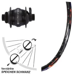 26 Zoll Nabendynamo Vorderrad DRC Zzyzx Disc Shutter Precision PL-8X Centerlock 15 Mm