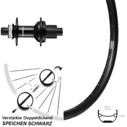 27,5 Zoll Hinterrad Shimano FH-MT510B Ryde Andra 29 Boost Microspline
