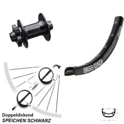 26 Zoll Vorderrad Exal BE 21 Steckachse Formula DHDC-71