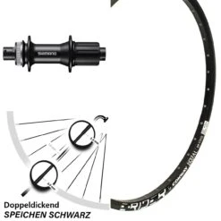 26 Zoll Hinterrad Mach 1 Magma Mit Shimano FH-MT400 Nabe