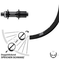 27,5 Zoll Hinterrad Ryde Rival 19 Mit Shimano FH-MT400 Nabe