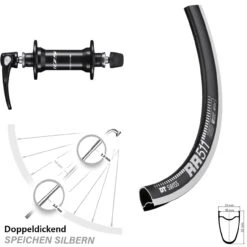 Dt-swiss Vorderrad 28 Zoll DT Swiss RR 511 RB Felgenbremse Shimano HB-R7000 Schwarz
